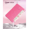 Moko coque pour 7" kindle paperblanc 12e gén 2025/2026 & kindle colorsoft 2024/2025, ultra clair souple et coque arrière paillet