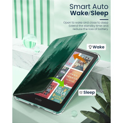 Moko coque pour 7" kindle paperblanc 12e gén 2025/2026 & kindle colorsoft 2024/2025, ultra clair souple et coque arrière paillet
