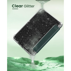 Moko coque pour 7" kindle paperblanc 12e gén 2025/2026 & kindle colorsoft 2024/2025, ultra clair souple et coque arrière paillet