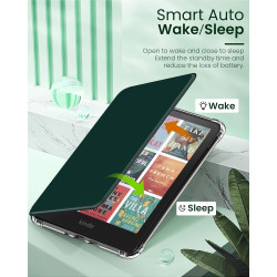 Moko coque pour 7" kindle paperblanc 12e gén 2025/2026 & kindle colorsoft 2024/2025, ultra clair souple et coque arrière paillet