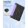 Moko coque pour 7" kindle paperblanc 12e gén 2025/2026 & kindle colorsoft 2024/2025, ultra clair souple et coque arrière paillet