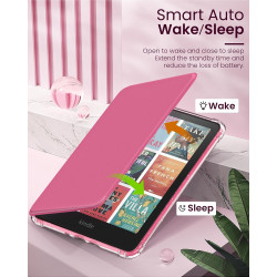Moko coque pour 7" kindle paperblanc 12e gén 2025/2026 & kindle colorsoft 2024/2025, ultra clair souple et coque arrière paillet
