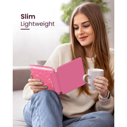 Moko coque pour 7" kindle paperblanc 12e gén 2025/2026 & kindle colorsoft 2024/2025, ultra clair souple et coque arrière paillet
