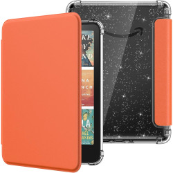 Moko coque pour 7" kindle paperblanc 12e gén 2025/2026 & kindle colorsoft 2024/2025, ultra clair souple et coque arrière paillet