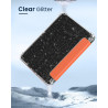 Moko coque pour 7" kindle paperblanc 12e gén 2025/2026 & kindle colorsoft 2024/2025, ultra clair souple et coque arrière paillet