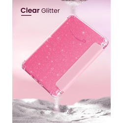Moko coque pour 7" kindle paperblanc 12e gén 2025/2026 & kindle colorsoft 2024/2025, ultra clair souple et coque arrière paillet