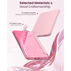 Moko coque pour 7" kindle paperblanc 12e gén 2025/2026 & kindle colorsoft 2024/2025, ultra clair souple et coque arrière paillet