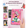 Moko coque pour 7" kindle paperblanc 12e gén 2025/2026 & kindle colorsoft 2024/2025, ultra clair souple et coque arrière paillet