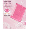 Moko coque pour 7" kindle paperblanc 12e gén 2025/2026 & kindle colorsoft 2024/2025, ultra clair souple et coque arrière paillet
