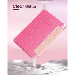 Moko coque pour 7" kindle paperblanc 12e gén 2025/2026 & kindle colorsoft 2024/2025, ultra clair souple et coque arrière paillet