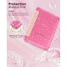 Moko coque pour 7" kindle paperblanc 12e gén 2025/2026 & kindle colorsoft 2024/2025, ultra clair souple et coque arrière paillet
