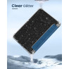 Moko coque pour 7" kindle paperblanc 12e gén 2025/2026 & kindle colorsoft 2024/2025, ultra clair souple et coque arrière paillet