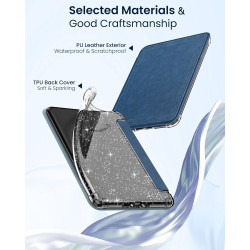 Moko coque pour 7" kindle paperblanc 12e gén 2025/2026 & kindle colorsoft 2024/2025, ultra clair souple et coque arrière paillet