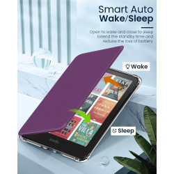 Moko coque pour 7" kindle paperblanc 12e gén 2025/2026 & kindle colorsoft 2024/2025, ultra clair souple et coque arrière paillet