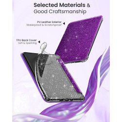 Moko coque pour 7" kindle paperblanc 12e gén 2025/2026 & kindle colorsoft 2024/2025, ultra clair souple et coque arrière paillet