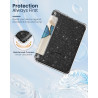 Moko coque pour 7" kindle paperblanc 12e gén 2025/2026 & kindle colorsoft 2024/2025, ultra clair souple et coque arrière paillet