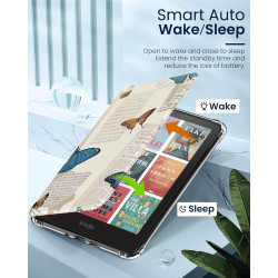 Moko coque pour 7" kindle paperblanc 12e gén 2025/2026 & kindle colorsoft 2024/2025, ultra clair souple et coque arrière paillet