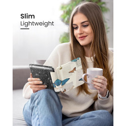 Moko coque pour 7" kindle paperblanc 12e gén 2025/2026 & kindle colorsoft 2024/2025, ultra clair souple et coque arrière paillet