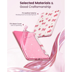 MoKo Étui pour 7" Liseuses 12e Gén 2025/2026 & Kindle Colorsoft 2024/2025, Ultra Clair Souple et Coque Arrière Pailletée en TPU,