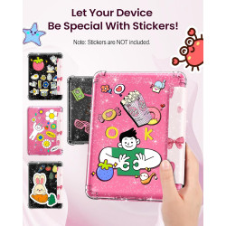 MoKo Étui pour 7" Liseuses 12e Gén 2025/2026 & Kindle Colorsoft 2024/2025, Ultra Clair Souple et Coque Arrière Pailletée en TPU,
