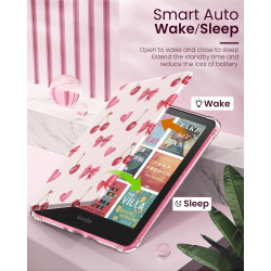 MoKo Étui pour 7" Liseuses 12e Gén 2025/2026 & Kindle Colorsoft 2024/2025, Ultra Clair Souple et Coque Arrière Pailletée en TPU,