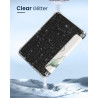 Moko coque pour 7" kindle paperblanc 12e gén 2025/2026 & kindle colorsoft 2024/2025, ultra clair souple et coque arrière paillet