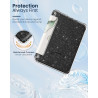 Moko coque pour 7" kindle paperblanc 12e gén 2025/2026 & kindle colorsoft 2024/2025, ultra clair souple et coque arrière paillet