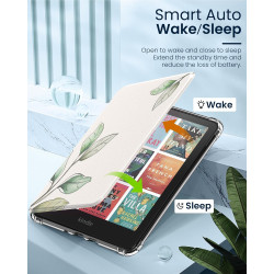 Moko coque pour 7" kindle paperblanc 12e gén 2025/2026 & kindle colorsoft 2024/2025, ultra clair souple et coque arrière paillet