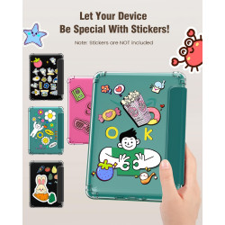 Moko coque pour 7" kindle paperblanc 12e gén 2025/2026 & kindle colorsoft 2024/2025, ultra clair souple et coque arrière paillet