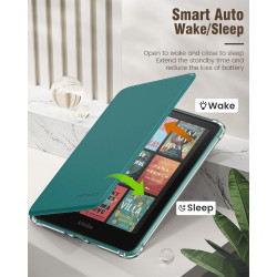 Moko coque pour 7" kindle paperblanc 12e gén 2025/2026 & kindle colorsoft 2024/2025, ultra clair souple et coque arrière paillet