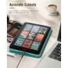 Moko coque pour 7" kindle paperblanc 12e gén 2025/2026 & kindle colorsoft 2024/2025, ultra clair souple et coque arrière paillet