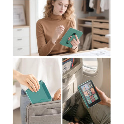 Moko coque pour 7" kindle paperblanc 12e gén 2025/2026 & kindle colorsoft 2024/2025, ultra clair souple et coque arrière paillet