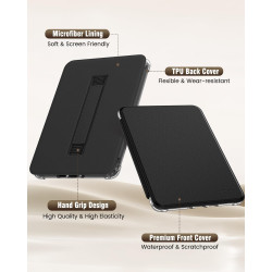 Moko coque pour 7" kindle paperblanc 12e gén 2025/2026 & kindle colorsoft 2024/2025, ultra clair souple et coque arrière paillet