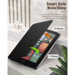 Moko coque pour 7" kindle paperblanc 12e gén 2025/2026 & kindle colorsoft 2024/2025, ultra clair souple et coque arrière paillet