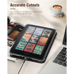 Moko coque pour 7" kindle paperblanc 12e gén 2025/2026 & kindle colorsoft 2024/2025, ultra clair souple et coque arrière paillet