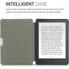 kwmobile Étui Compatible avec Kobo Aura Edition 2 Coque - Étui à Rabat magnétique Tablette eReader Similicuir - Bleu-Gris-Noir