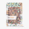 Kwmobile étui compatible avec kobo aura edition 2 coque - étui à rabat magnétique tablette ereader similicuir - jaune-orange-rou