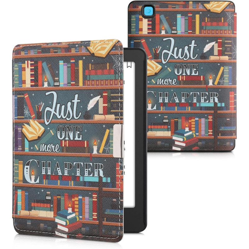kwmobile Étui Compatible avec Kobo Aura Edition 2 Coque - Étui à Rabat magnétique Tablette eReader Similicuir - Multicolore