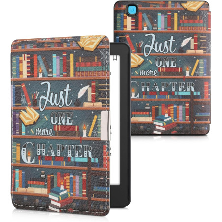 kwmobile Étui Compatible avec Kobo Aura Edition 2 Coque - Étui à Rabat magnétique Tablette eReader Similicuir - Multicolore