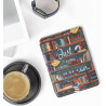kwmobile Étui Compatible avec Kobo Aura Edition 2 Coque - Étui à Rabat magnétique Tablette eReader Similicuir - Multicolore