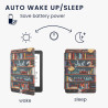 kwmobile Étui Compatible avec Kobo Aura Edition 2 Coque - Étui à Rabat magnétique Tablette eReader Similicuir - Multicolore