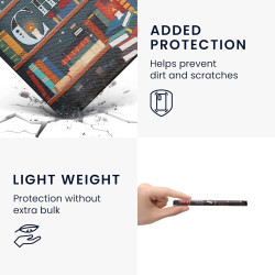 kwmobile Étui Compatible avec Kobo Aura Edition 2 Coque - Étui à Rabat magnétique Tablette eReader Similicuir - Multicolore