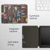 kwmobile Étui Compatible avec Kobo Aura Edition 2 Coque - Étui à Rabat magnétique Tablette eReader Similicuir - Multicolore