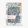 kwmobile Étui Compatible avec Kobo Aura Edition 2 Coque - Étui à Rabat magnétique Tablette eReader Similicuir - Jaune-Bleu foncé