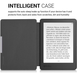 kwmobile Étui Compatible avec Kobo Aura Edition 2 Coque - Étui à Rabat magnétique Tablette eReader Similicuir - Marron-Marron Cl