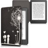 kwmobile Étui Compatible avec Kobo Aura Edition 2 Coque - Étui à Rabat magnétique Tablette eReader Similicuir - Blanc-Noir