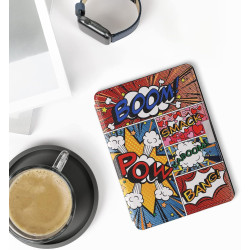 kwmobile Étui Compatible avec Kobo Aura Edition 2 Coque - Étui à Rabat magnétique Tablette eReader Similicuir - Multicolore