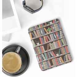 kwmobile Étui Compatible avec Kobo Aura Edition 2 Coque - Étui à Rabat magnétique Tablette eReader Similicuir - Bleu-Vert-Fuchsi