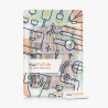 kwmobile Étui Compatible avec Kobo Aura Edition 2 Coque - Étui à Rabat magnétique Tablette eReader Similicuir - Bleu-Vert-Fuchsi