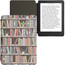 kwmobile Étui Compatible avec Kobo Aura Edition 2 Coque - Étui à Rabat magnétique Tablette eReader Similicuir - Bleu-Vert-Fuchsi